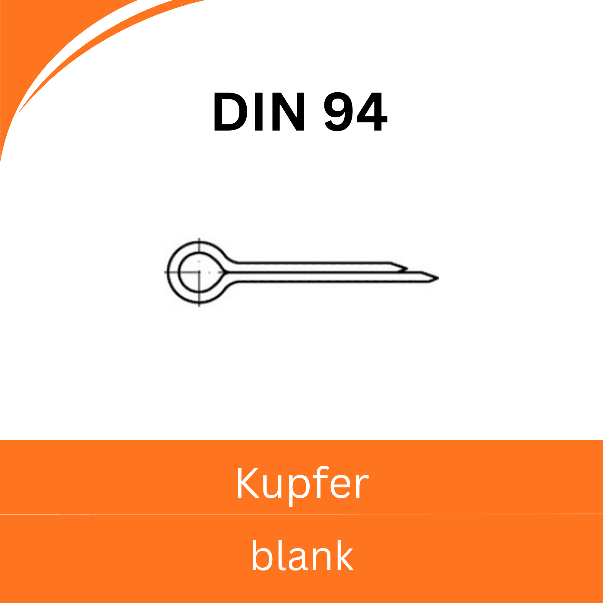 Bild für Kategorie DIN 94 ➤ Splinte - Schraubensicherungselemente (Kupfer blank)